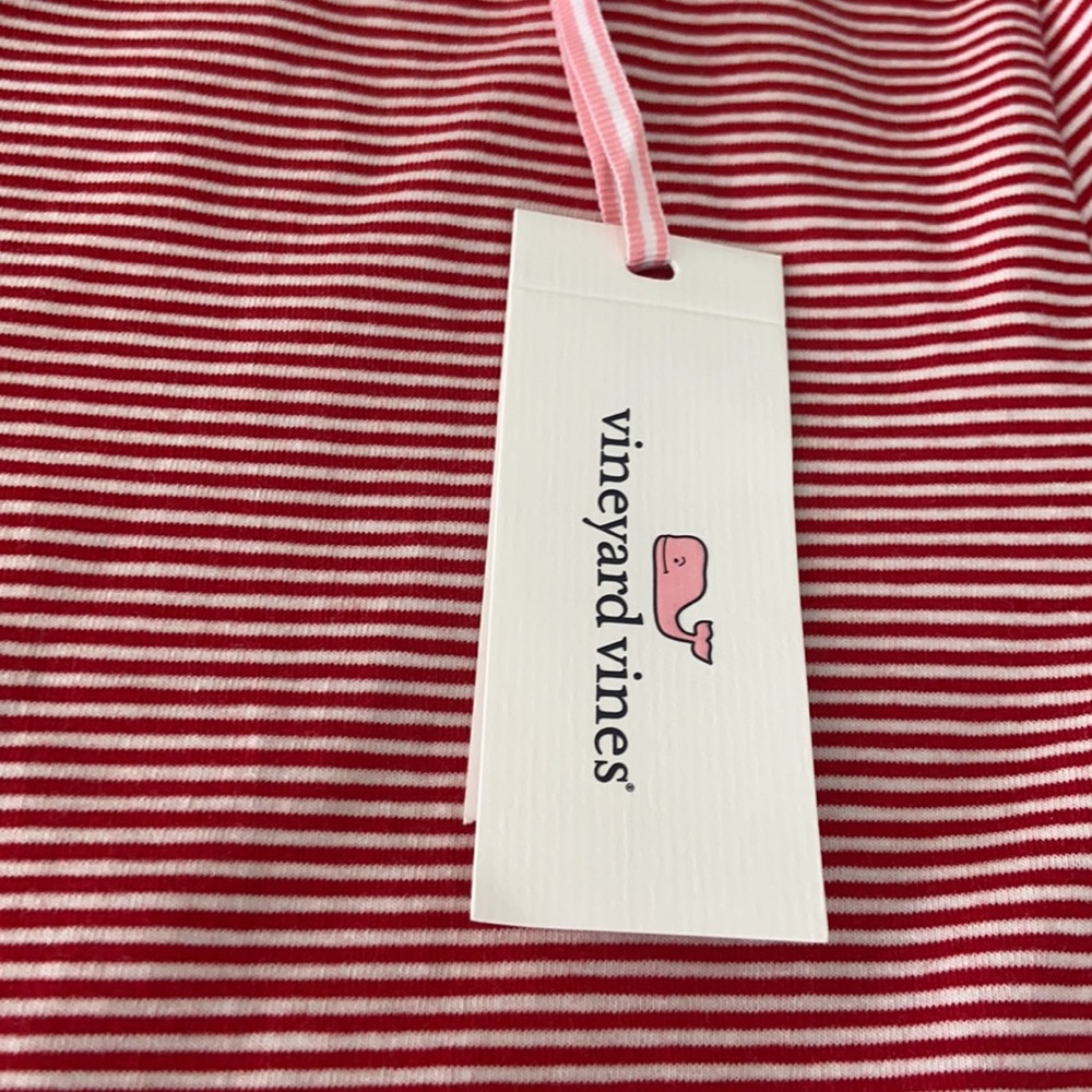 PREP STRIPE XL / 16 NWT NEW GIRLS PEPLUM TOP STRIPE EDGARTOWN CALYPSO RED WHITE - Picture 3 of 7